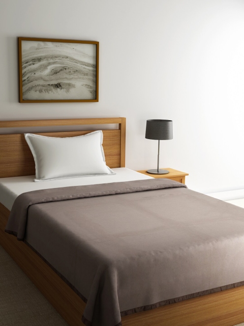 

Raymond Home Brown Solid 566 GSM Woolen Heavy Winter Single Bed Blanket