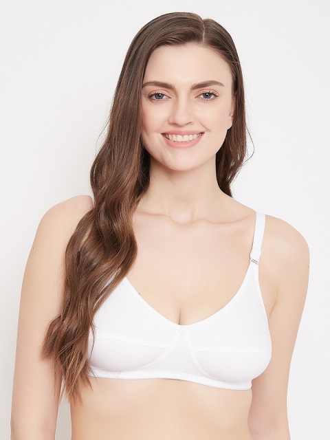

Klassik White Solid Non-Padded Non-Wired Everyday Bra KLWHTKSB