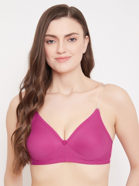 

Klassik Women Magenta Pink Solid Non-Wired Non-Padded Everyday Bra KLMGTK10