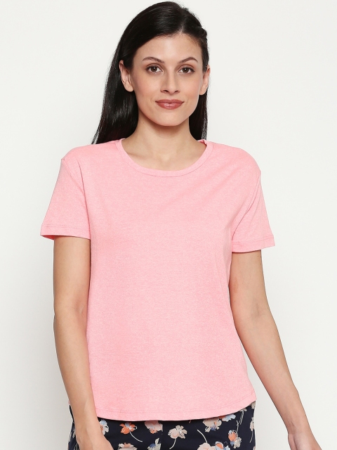 

Dreamz by Pantaloons Women Pink Solid Lounge T-shirt