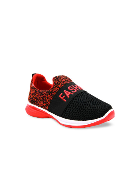 

Jazzy Juniors Boys Black Woven Design Slip-On Sneakers