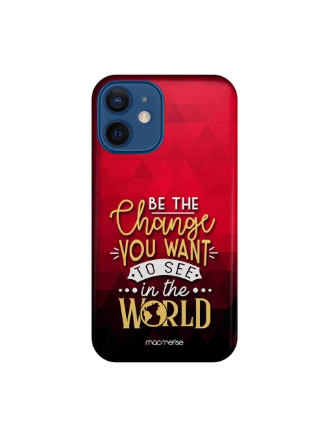 

macmerise Red & Black Be The Change iPhone 12 Mini Back Case