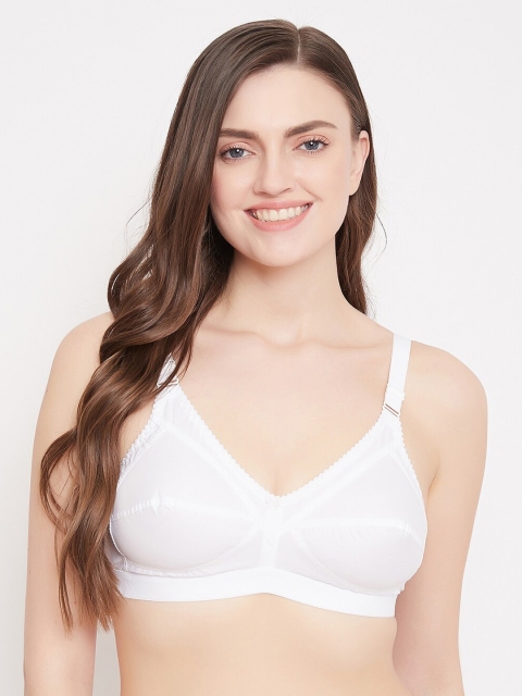 

Klassik White Solid Non-Padded Non-Wired Super Support Everyday Bra-KLWHTJSKPL