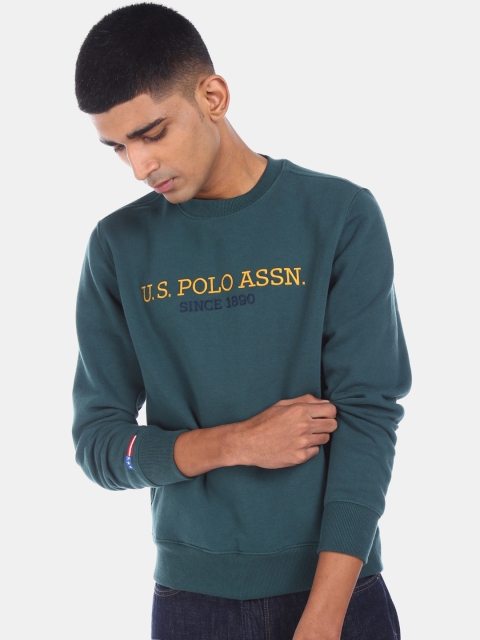 

U.S. Polo Assn. Men Green Printed Sweatshirt