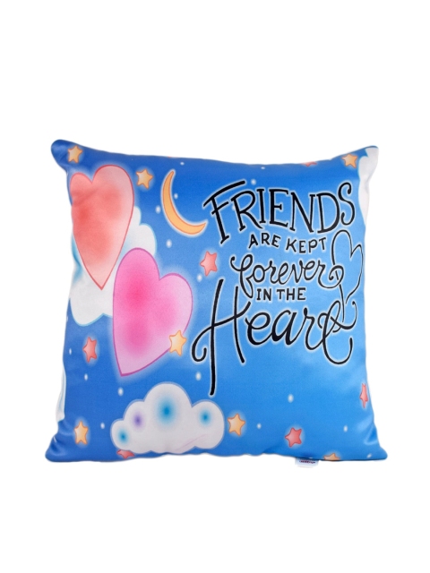 

Ultra Kids Blue Friendship Quotes Digital Printed Cushion Plush Soft Toy