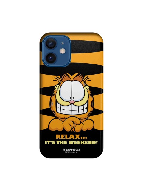 

macmerise Yellow & Black Weekend Garfield IPhone 12 Mini Back Case