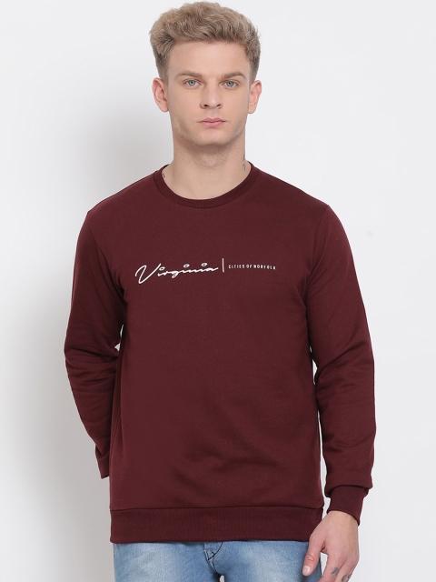 

COBB Men Maroon Solid Sweatshirt
