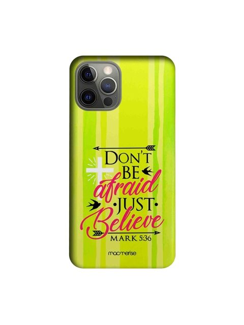 

macmerise Green Printed Just Believe iPhone 12 Pro Macmerise Illustrations Back Cover