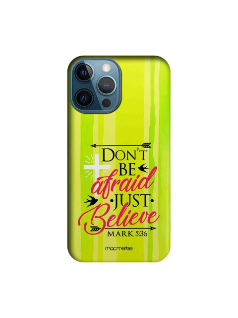 

macmerise Unisex Green & Red Just Believe iPhone 12 Pro Max Back Cover
