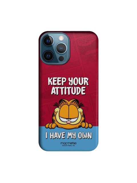 

macmerise Maroon & Blue Attitude Garfield iPhone 12 Pro Max Back Cover