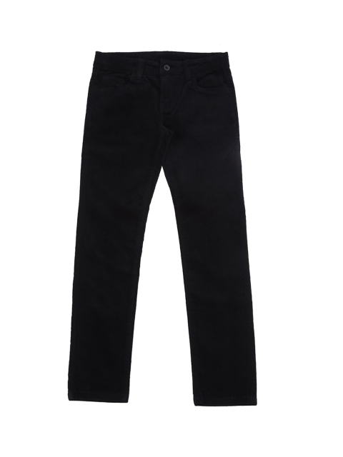

Pantaloons Junior Girls Black Regular Fit Solid Cotton Chinos