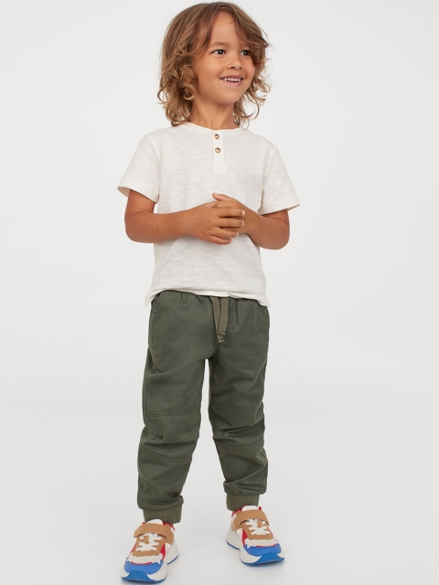 

H&M Boys Green Twill Joggers
