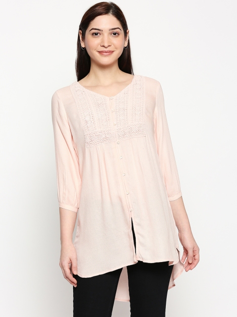 

People Women Pink Solid Tunic