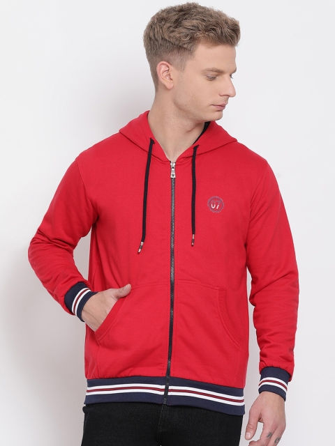 

COBB Men Red & Red Solid Sweatshirt