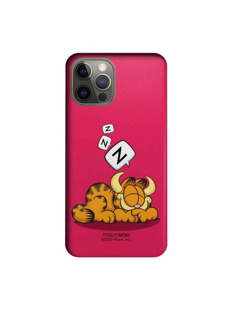 

macmerise Pink & Orange Sleepy Devil iPhone 12 Pro Garfield Back Cover