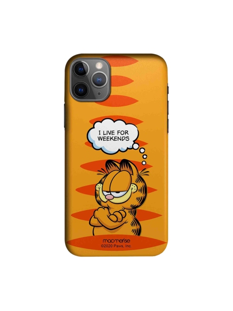

macmerise Brown & Orange Living For Weekends IPhone 11 Pro Back Case