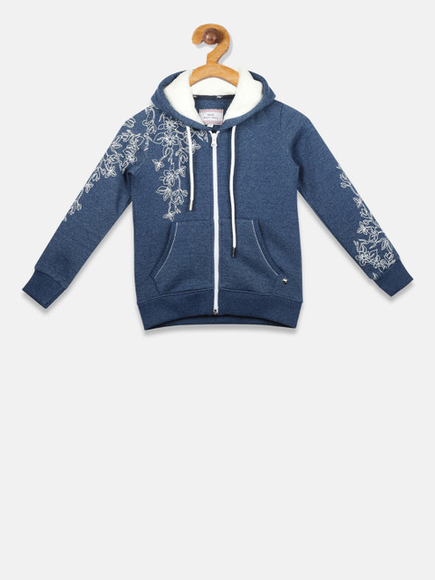 

Monte Carlo Girls Blue & White Printed Hooded Sweatshirt