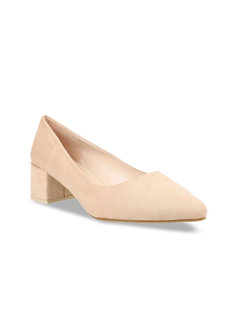 

Flat n Heels Women Beige Suede Solid Pumps
