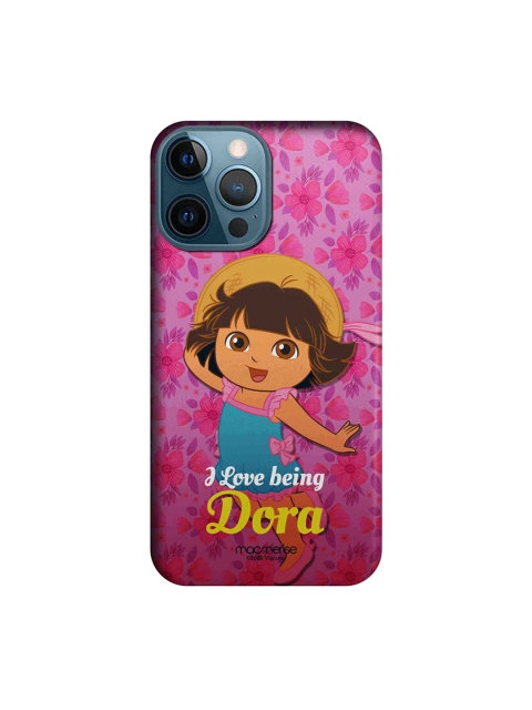 

macmerise Pink & Brown Lovely Dora IPhone 12 Pro Max Back Case