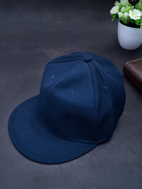 

Golden Peacock Unisex Navy Blue Solid Snapback Cap