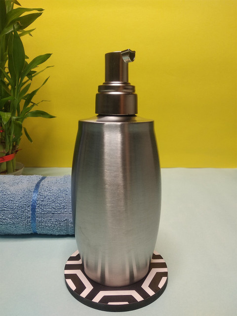 

CRAYTON Silver-Toned Solid Stainless Steel Liquid Soap Dispenser