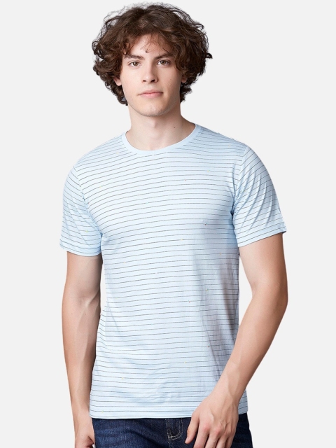 

MARCA Disati Men Blue Striped Round Neck T-shirt