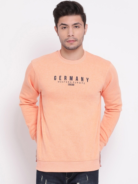 

COBB Men Peach-Coloured & Peach-Coloured Printed Sweatshirt
