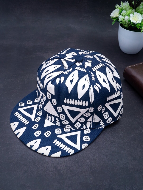 

Golden Peacock Unisex Blue & White Printed Snapback Cap