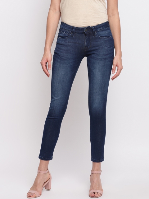 

Pepe Jeans Women Blue Regular Fit Mid-Rise Clean Look Jeans