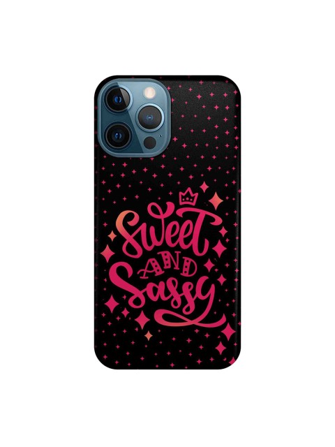 

macmerise Black & Pink Sweet And Sassy iPhone 12 Pro Max Back Case