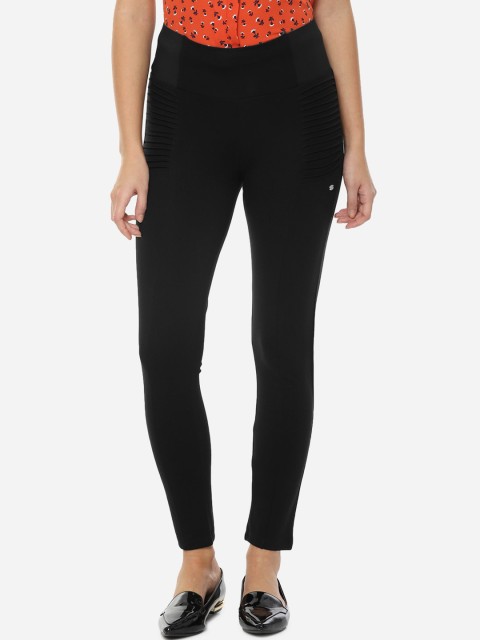 

Allen Solly Woman Black Regular Fit Solid Regular Trousers