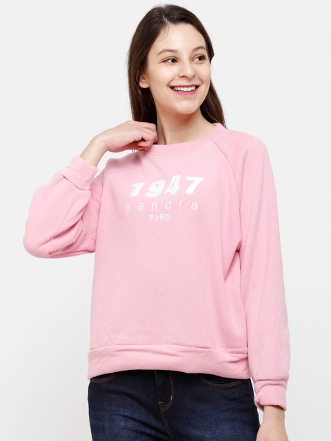 

STROP Women Pink Printed Sweatshirt