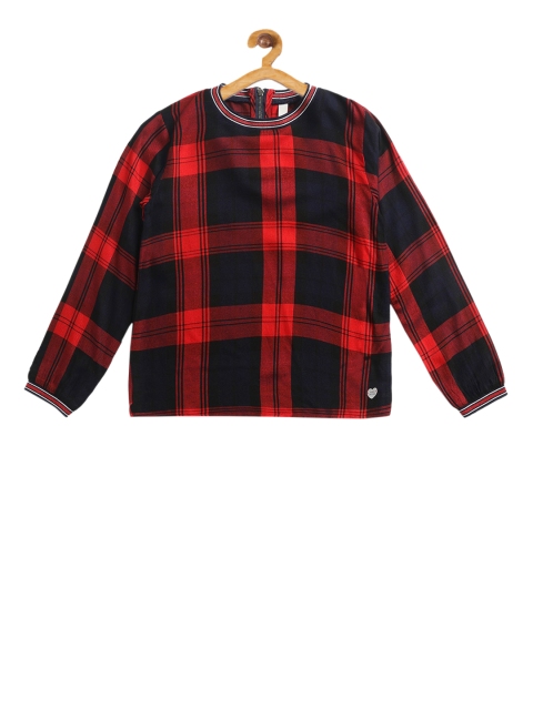 

Pepe Jeans Girls Red Checked Top