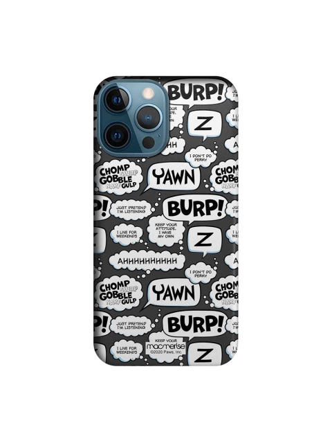 

macmerise Grey & White Moods Of Garfield IPhone 12 Pro Max Back Case