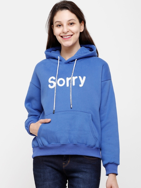 

STROP Women Blue Printed Sweatshirt