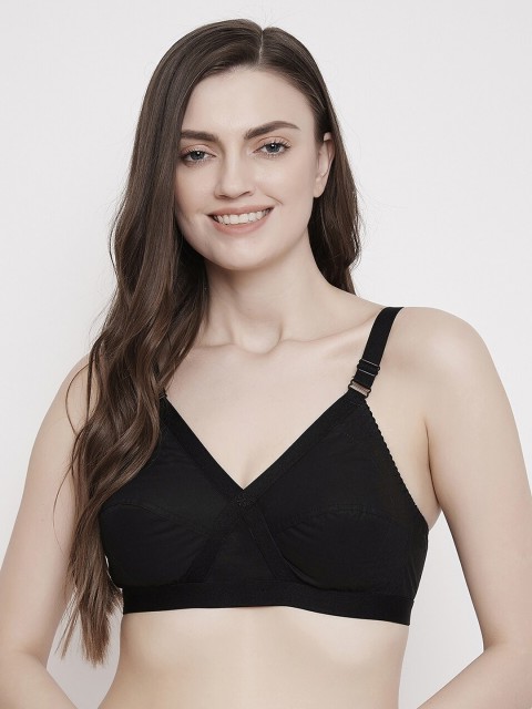 

Klassik Black Solid Non-Padded Non-Wired Everyday Bra KLBLKCFT