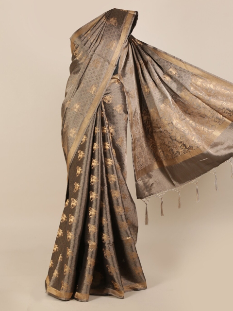 

Pothys Grey Woven Design Jute Silk Saree