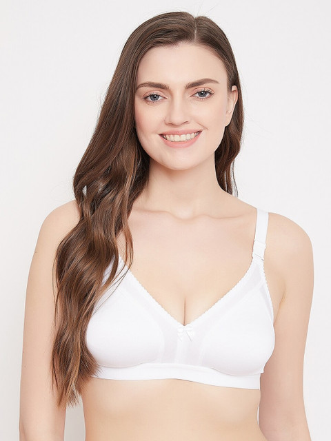 

Klassik White Solid Non-Padded Non-Wired Everyday Bra-KLWHTJSKSL