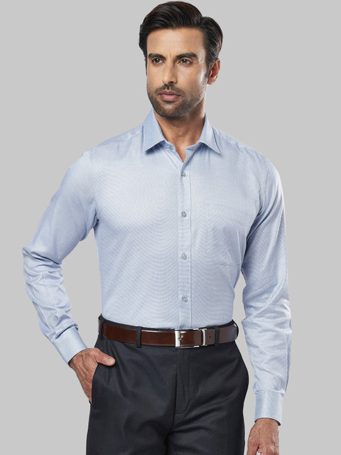 

Raymond Men Blue Solid Formal Shirt
