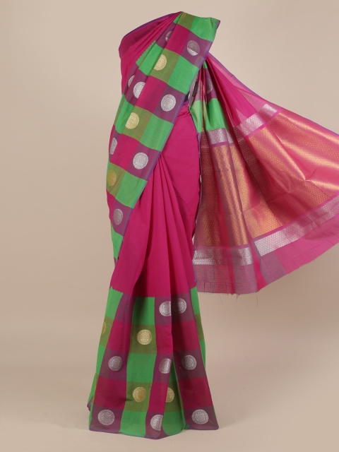 

Pothys Multicoloured Printed Silk Cotton Saree, Multi
