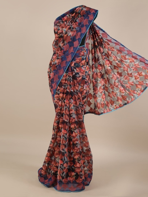 

Pothys Multicoloured Printed Jute Silk Saree, Multi
