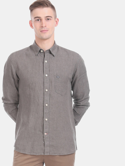 

Arrow Sport Men Grey Regular Fit Solid Casual Shirt