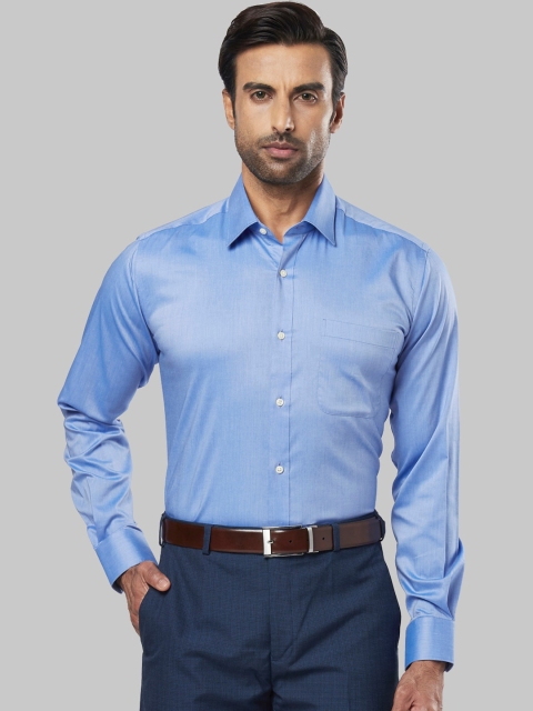 

Raymond Men Blue Regular Fit Solid Casual Shirt