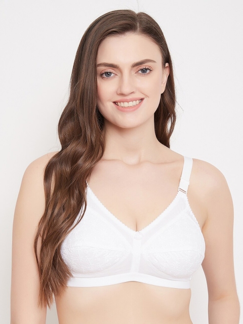 

Klassik Women White Solid Non-Wired Non Padded Super Support Everyday Bra KLWHTSRY