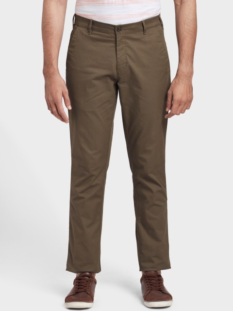 

ColorPlus Men Green Regular Fit Solid Regular Trousers