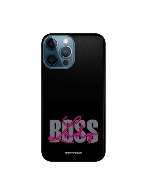 

macmerise Black & Grey Boss Lady Bold Printed iPhone 12 Pro Max Back Case