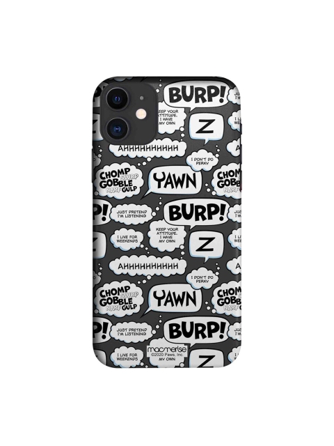 

macmerise Black & White Moods Of Garfield Printed iPhone 11 Back Case