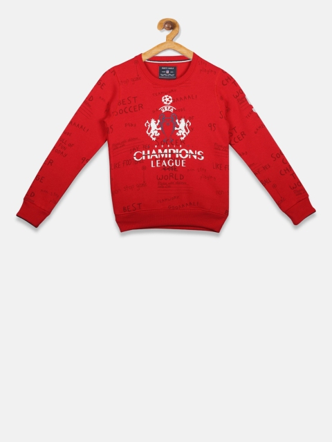 

Monte Carlo Boys Red Printed Sweatshirt