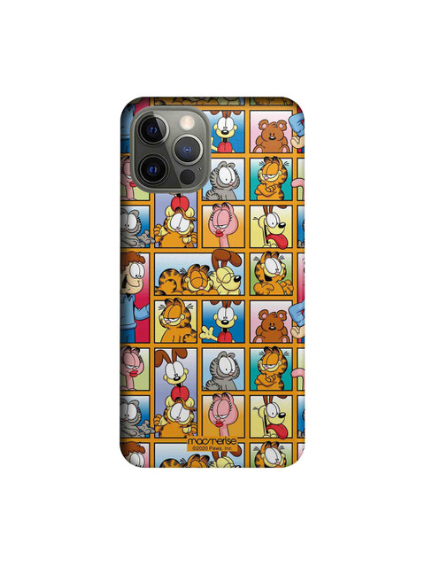 

macmerise Multicoloured Garfield Collage IPhone 12 Pro Back Case, Multi