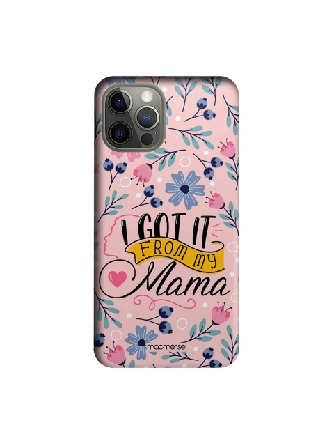 

macmerise Pink & Blue From My Mama Printed iPhone 12 Pro Max Back Cover